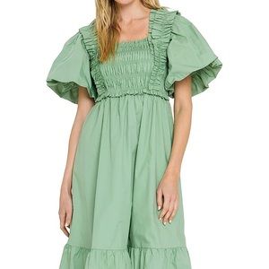 English Factory Women's Smocked Midi Dress size Large